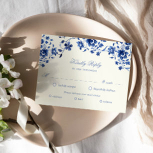 Deep Blue Chinoiserie UAWG Weinkultur und Erde RSVP Karte