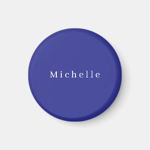 Deep Blue Color Schlicht Moderner Name Minimalisti Magnet