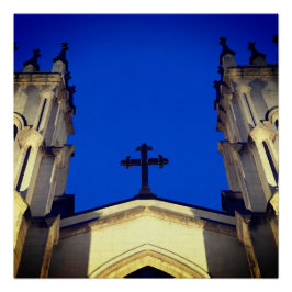 Deep blue cross poster