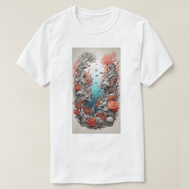 Deep Blue Designs: Sammlung von Ocean-Themed-T - S T-Shirt (Design vorne)
