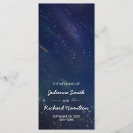 Deep Blue Galaxy Hochzeitsprogramm Programm