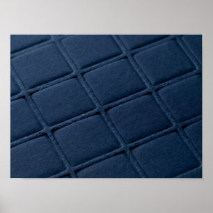 Deep Blue geprägtes Raster-Textur-Poster Poster