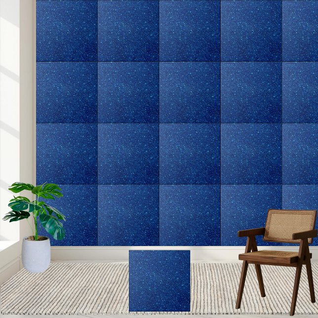 Deep Blue Glitzer Keramik Tile Fliese (Deep Blue Glitter Ceramic Tile)