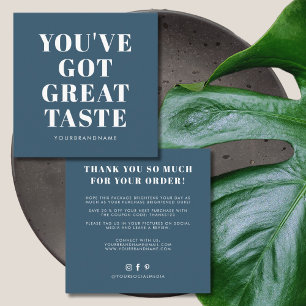 Deep blue, haben Sie großen Geschmack got danke Quadratische Visitenkarte