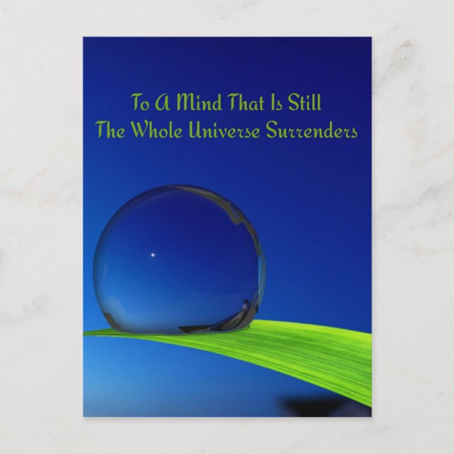 Deep Blue Harmonic Moon mit Dewdrop Postkarte (Vorderseite)