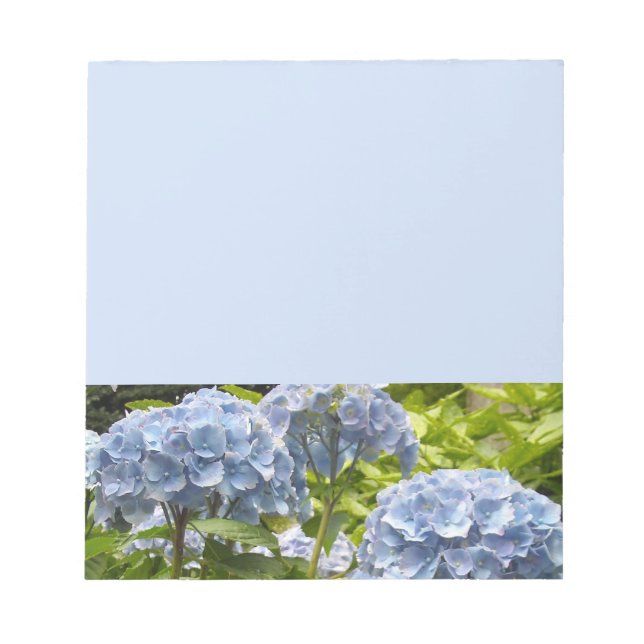 Deep Blue Hydrangeas Notizblock (Vorderseite)