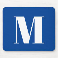 Deep Blue Initial Letter Monogram Modern Stilvoll