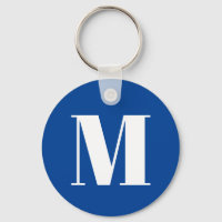 Deep Blue Initial Letter Monogram Modern Stilvoll