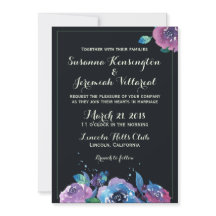 Deep Blue Lila Moody Floral Wedding