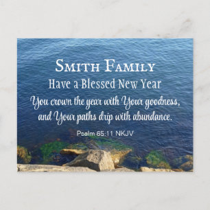 Deep Blue Ocean Foto Christlich Neujahr biblisch Postkarte