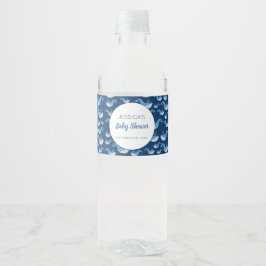 Deep Blue Ocean Whale Baby Boy Baby Dusche Wasserflaschenetikett