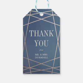 Deep Blue Opaline und Gold Vielen Dank für Ihr Ges Geschenkanhänger