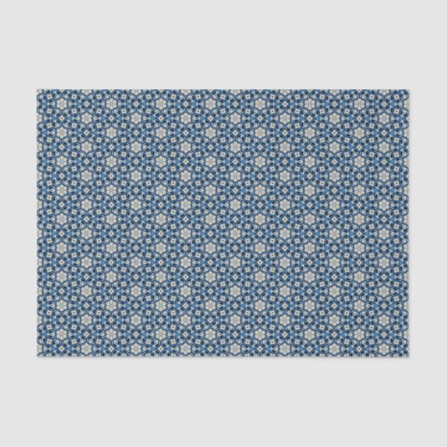 Deep Blue Prairie Heritage Medallion Seidenpapier (Vorderseite)