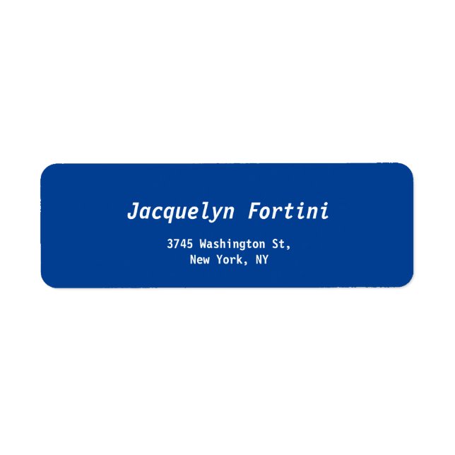 Deep Blue Schlicht Elegante Moderne Minimalistisch (Vorne)