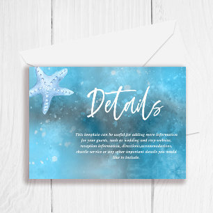 Deep Blue Sea Summer Wedding Card RSVP Karte