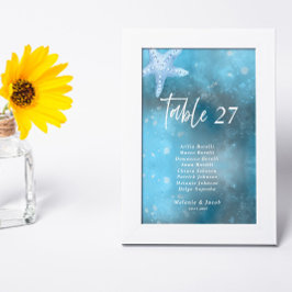 Deep Blue Sea Summer Wedding Guest Names Tischnummer