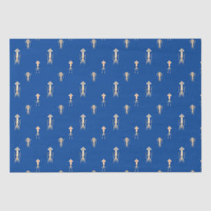 Deep Blue Sea Tintenfisch Muster Seidenpapier