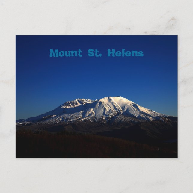 Deep Blue Sky Mount St Helens Postcard Postkarte (Vorderseite)