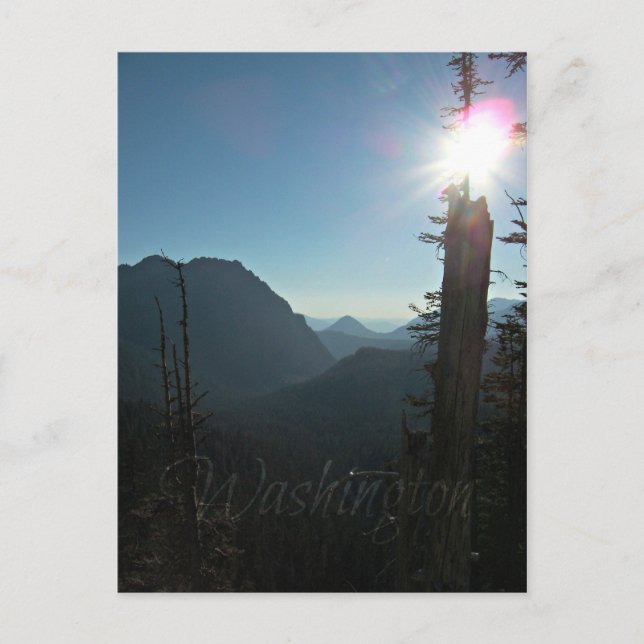 Deep Blue Sky und die Berge im Staat Washington Postkarte (Vorderseite)