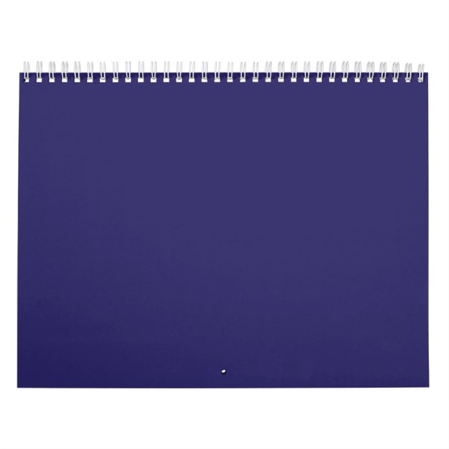 Deep Blue Solid Background | Classic Modern Design Kalender (Titelbild)