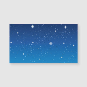 Deep Blue Starry Night Sky Magnetkarte