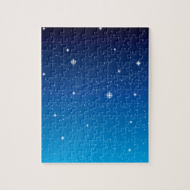 Deep Blue Starry Night Sky Puzzle (Vertikal)