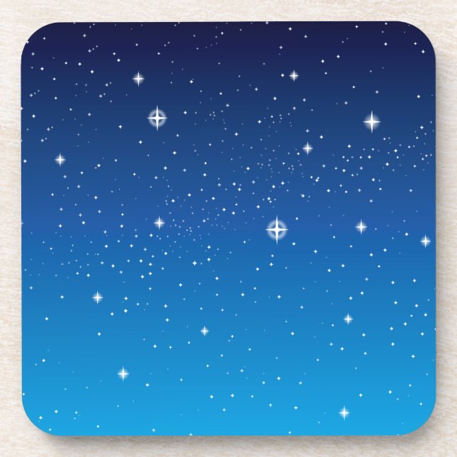 Deep Blue Starry Night Sky Untersetzer (Vorderseite)