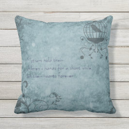 Deep Blue Steampunk Bird Cage Kissen