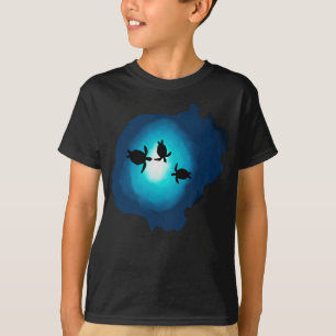 Deep Blue Swimming Turtles T-Shirt