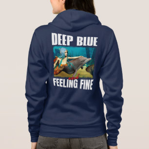 Deep Blue und Gefühl Fine Mermaid und Dolphin Hoodie