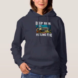 Deep Blue und Gefühl Fine Mermaid und Dolphin Hoodie