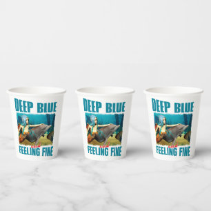 Deep Blue und Gefühl Fine Mermaid und Dolphin Pappbecher