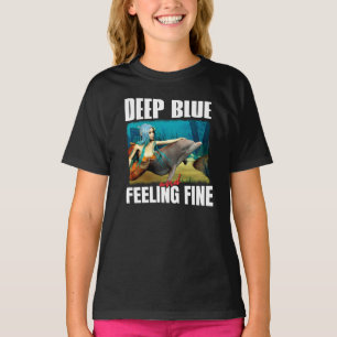 Deep Blue und Gefühl Fine Mermaid und Dolphin T-Shirt
