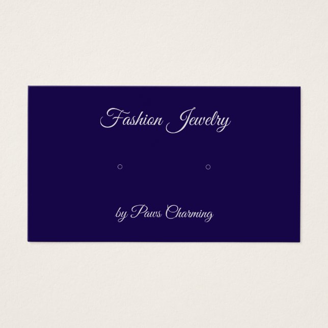 Deep Blue und "Silver" Stuhl Earring Display Card (Vorderseite)