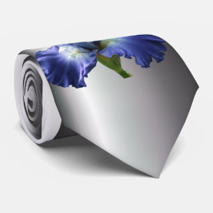 Deep Blue und White Iris Krawatte