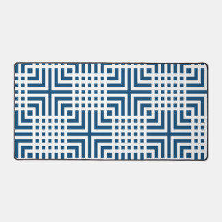 Deep Blue und White Japanisch Print Schreibtischunterlage