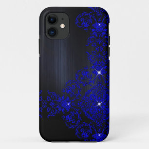 Deep Blue Verziert Damask Case-Mate iPhone Hülle