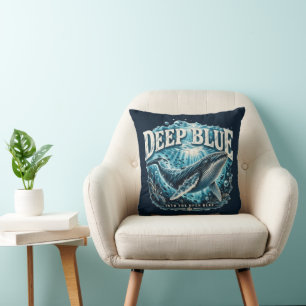 DEEP BLUE Wal-Ozean-Abenteuer Kissen