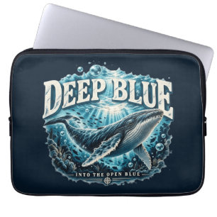 DEEP BLUE Wal-Ozean-Abenteuer-Laptop-Hülle Laptopschutzhülle