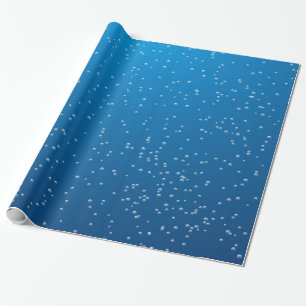 Deep Blue Water und TIny Bubbles Geschenkpapier