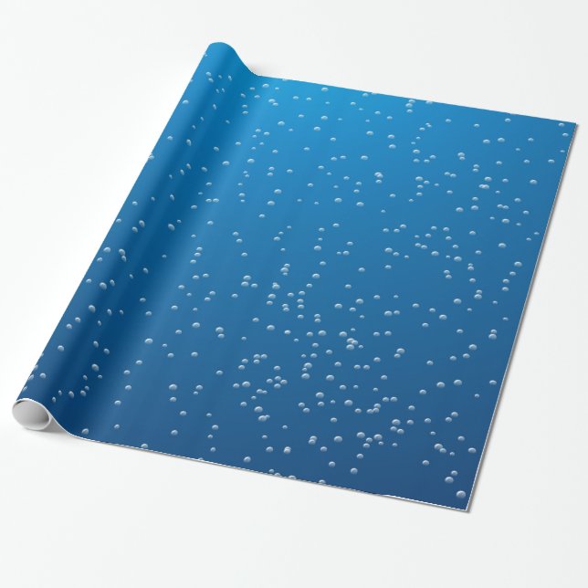 Deep Blue Water und TIny Bubbles Geschenkpapier (Ungerollt)