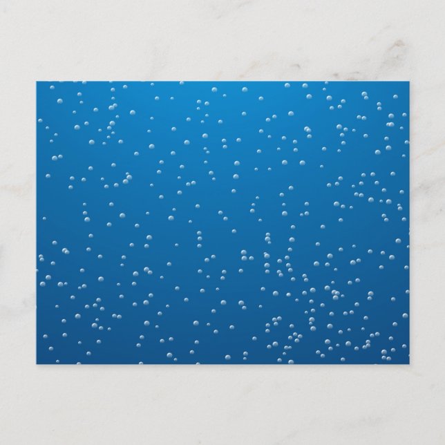 Deep Blue Water und TIny Bubbles Postkarte (Vorderseite)