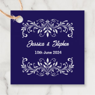 Deep Blue Wedding Geschenkanhänger