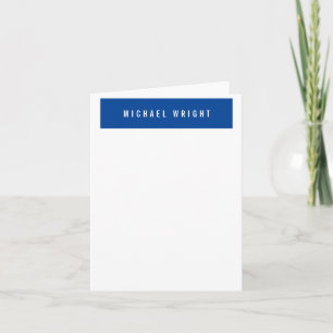 Deep Blue White Modern Schlicht einfach Minimalist