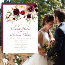 Deep Burgundy Floral Wedding
