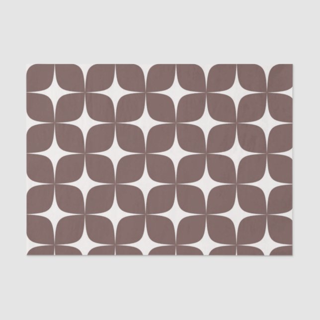 Deep Burgundy Mitte Jahrhundert Modernes Elegantes Seidenpapier (Vorderseite)