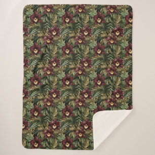 Deep Burgundy Red Orchids Jungle Birthday Sherpadecke