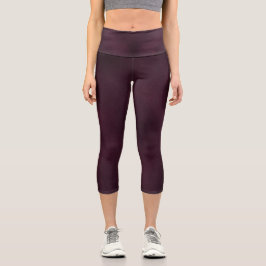 Deep Burgundy zu Rose Gold Mandala Tank Top Capri Leggings