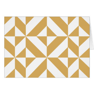 Deep Cool Gold Geometric Deko Cube Pattern