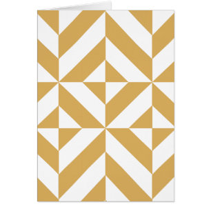 Deep Cool Gold Geometric Deko Cube Pattern